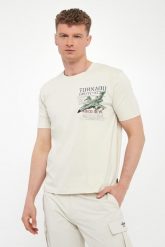 T-shirt męski z nadrukiem AERONAUTICA MILITARE. T-shirty Aeronautica Militare, l, bez wzorów, bez kołnierzyka, bez ramiączek. Za 269.00 zł.