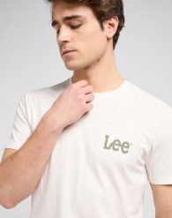 MĘSKA KOSZULKA LEE MEDIUM WOBBLY LEE TEE ECRU 112370504. T-shirty Lee, m, bez wzorów, bez kołnierzyka, bez ramiączek. Za 79.99 zł.