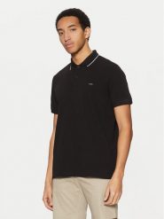 Calvin Klein Polo K10K114141 Czarny Regular Fit. Czarne koszulki polo CALVIN KLEIN, l, bez wzorów, z bawełny, bez kołnierzyka, bez ramiączek. Za 209.99 zł.
