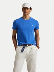 Polo Ralph Lauren T-Shirt 710671438411 Niebieski Slim Fit. Niebieskie koszulki polo Polo Ralph Lauren, m, bez wzorów, z bawełny, bez kołnierzyka, bez ramiączek. Za 309.99 zł.