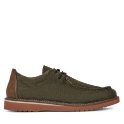 Półbuty Rieker. Brązowe eleganckie półbuty Rieker, bez wzorów, bez obcasa, bez zapięcia. Za 319.99 zł.