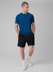 4F Spodenki treningowe szybkoschnące męskie - czarne L. Czarne krótkie spodenki sportowe 4F, l, bez wzorów, z tkaniny. Za 149.99 zł.