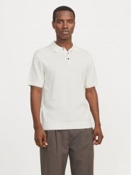 Jack&Jones Polo Cooper 12271483 Biały Regular Fit. Białe koszulki polo Jack&Jones, m, bez wzorów, z bawełny, bez kołnierzyka, bez ramiączek. Za 99.99 zł.