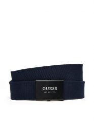 Guess Pasek Męski BMSPAM P5135 Granatowy. Niebieskie paski Guess, z aplikacjami, z materiału. Za 159.99 zł.