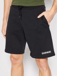 Napapijri Szorty sportowe Box NP0A4GAO Czarny Regular Fit. Czarne krótkie spodenki sportowe Napapijri, l, bez wzorów, z bawełny. Za 199.99 zł.