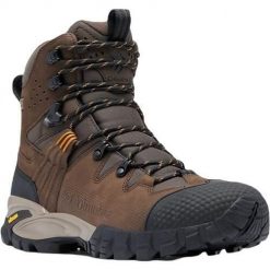 Buty trekkingowe męskie Columbia Geoterra Outdry. Brązowe buty turystyczne Columbia, na zimę, bez wzorów, z materiału, za kostkę, bez zapięcia, trekkingowe. Za 859.00 zł.
