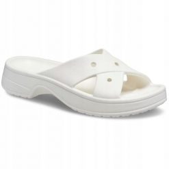 Klapki Dla Dorosłych Crocs Classic Cross Strap. Brązowe klapki Crocs, z materiału. Za 159.99 zł.
