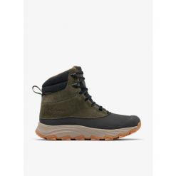 Buty zimowe męskie Columbia Expeditionist Shield. Zielone buty trekkingowe Columbia, na zimę, bez wzorów, bez zapięcia. Za 400.99 zł.