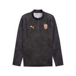 Męska bluza przedmeczowa z zamkiem 1/4 RC Lens PUMA. Szare bluzy Puma, m, bez wzorów, ze lnu, bez kaptura. Za 339.00 zł.