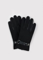 PAKO LORENTE – Czarne rękawiczki męskie. Czarne rękawiczki Pako Lorente, bez wzorów, z poliesteru. Za 169.99 zł.