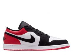 Nike Air Jordan 1 Low SE "Black Toe" Sneakersy męskie. Czarne buty sportowe casual Nike, bez wzorów, ze skóry, bez zapięcia, nike air jordan. Za 429.99 zł.