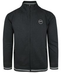 Klasyczna Bluza Męska na Zamek - PAKO JEANS - Wysoki Dekolt - Grafitowa. Szare bluzy Pako Jeans, l, bez wzorów, z bawełny, bez kaptura. Za 197.00 zł.