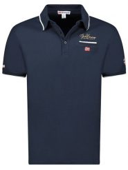 Geographical Norway Koszulka polo "Kara" w kolorze granatowym rozmiar: S. Niebieskie koszulki polo Geographical Norway, s, bez wzorów, z bawełny, bez kołnierzyka, bez ramiączek. Za 92.21 zł.