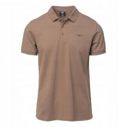 Męska Koszulka Polo Micko II. Brązowe koszulki polo sportowe Hi-tec, m, bez wzorów, bez kołnierzyka, bez ramiączek, trekkingowe. Za 83.99 zł.