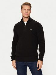 Lacoste Sweter AH3052 Czarny Classic Fit. Czarne swetry rozpinane LACOSTE, m, bez wzorów, z wełny, bez kołnierzyka, bez ramiączek. Za 724.99 zł.