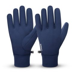 Wodoodporne rękawiczki do biegania w terenie Siroko Sasso Blue. Niebieskie rękawiczki SIROKO, bez wzorów, z tkaniny. Za 122.00 zł.