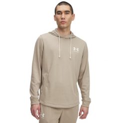Bluza z kapturem Under Armour Rival Terry LC. Brązowe bluzy Under Armour, bez wzorów, z kapturem. Za 294.50 zł.