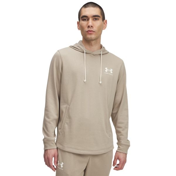 Bluza z kapturem Under Armour Rival Terry LC. Brązowe bluzy Under Armour, bez wzorów, z kapturem. Za 294.50 zł.
