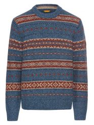 Camel Active Sweter w kolorze niebiesko-czerwonym rozmiar: L. Czerwone swetry nierozpinane Camel Active, l, bez wzorów, bez kołnierzyka, bez ramiączek. Za 311.12 zł.