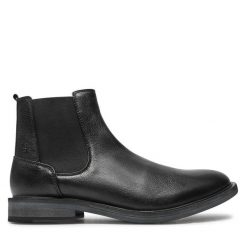 Sztyblety Josef Seibel. Czarne botki sznurowane Josef Seibel, bez wzorów, bez obcasa, bez zapięcia. Za 499.99 zł.
