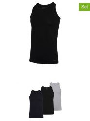 Fila Podkoszulki (3 szt.) w kolorze czarnym, granatowym i szarym rozmiar: XL. Czarne podkoszulki Fila, xl, bez wzorów, bez ramiączek. Za 108.99 zł.