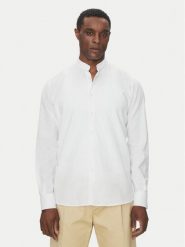 KARL LAGERFELD Koszula 605035 552627 Biały Regular Fit. Białe koszule KARL LAGERFELD, m, bez wzorów, z bawełny, bez kołnierzyka, bez ramiączek. Za 519.99 zł.