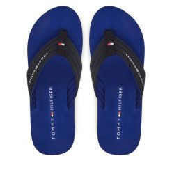 Japonki Tommy Hilfiger. Niebieskie japonki Tommy Hilfiger, bez wzorów. Za 109.99 zł.
