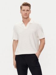 Calvin Klein Polo K10K112959 Écru Regular Fit. Koszulki polo CALVIN KLEIN, m, bez wzorów, z bawełny, bez kołnierzyka, bez ramiączek. Za 229.99 zł.