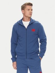 HUGO Bluza Daple212 50447972 Niebieski Regular Fit. Niebieskie bluzy Hugo, m, bez wzorów, z bawełny, bez kaptura. Za 389.99 zł.