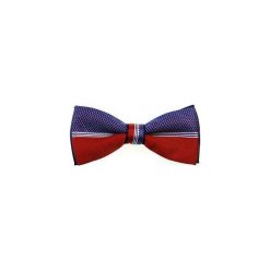 Niebiesko - czerwona mucha z białymi paskami A9. Krawaty i muchy Modini Moda Męska. Za 44.10 zł.