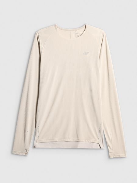 4F Longsleeve do biegania szybkoschnący męski - szary XL. Szare bluzki z długim rękawem 4F, m, bez wzorów, z materiału, bez kołnierzyka, bez ramiączek. Za 149.99 zł.