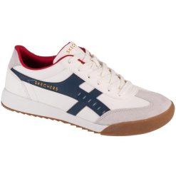 Męskie ZINGER MANZANILLA TOTALE Sneakersy Granatowy / Żółty. Niebieskie buty sportowe casual Skechers, bez wzorów, z gumy, bez zapięcia. Za 339.99 zł.