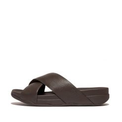 Skórzane sandały FitFlop Surfer. Czarne sandały FIT FLOP, z materiału, bez zapięcia. Za 524.50 zł.