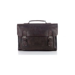 Ciemno brązowa skórzana torba męska na ramię aktówka do pracy. Torby na laptopa marki Paolo Peruzzi. Za 299.00 zł.