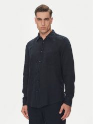 BOSS Koszula 50537381 Granatowy Regular Fit. Niebieskie koszule Boss, m, bez wzorów, ze lnu, bez kołnierzyka, bez ramiączek. Za 379.99 zł.