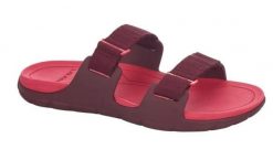 Sandały plażowe Sandal Way Slide ZRVP/41. Czerwone sandały LIZARD, ze skóry, bez zapięcia. Za 86.30 zł.