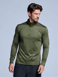 Bluza narciarska - Męska - Arctic 2.0 - Olive Green. Zielone bielizna termoaktywna POEDERBAAS, m, bez wzorów, z elastanu, bez ramiączek, narciarskie. Za 177.72 zł.