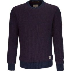 Sweter w kolorze granatowo-czerwonym. Czerwone swetry nierozpinane Camel Active, m, bez wzorów, z bawełny, bez kołnierzyka, bez ramiączek. W wyprzedaży za 197.95 zł.