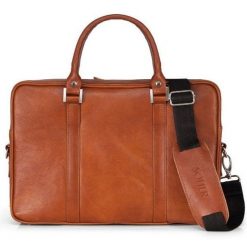 Skórzana torba na laptop Solier SL25 brązowy vintage. Brązowe torby na laptopa Solier. Za 799.98 zł.