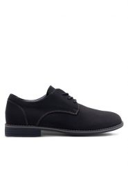 Lanetti Półbuty M16SS025-30 Granatowy. Niebieskie eleganckie półbuty Lanetti, bez wzorów, z tworzywa sztucznego, bez obcasa, bez zapięcia. Za 129.99 zł.