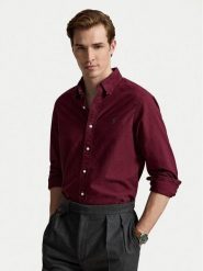 Polo Ralph Lauren Koszula 710805564526 Bordowy Regular Fit. Czerwone koszule Polo Ralph Lauren, m, bez wzorów, z bawełny, bez kołnierzyka, bez ramiączek. Za 689.99 zł.