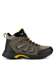 Hunter Trekkingi MASON MID HIKER WP Beżowy. Brązowe botki sznurowane Hunter, bez wzorów, ze skóry, bez obcasa, bez zapięcia. Za 379.99 zł.