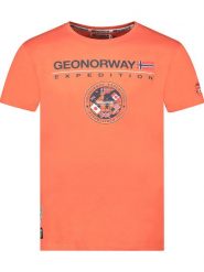 Geographical Norway Koszulka "Jvick" w kolorze pomarańczowym rozmiar: S. Pomarańczowe bezrękawniki Geographical Norway, s, bez wzorów, z bawełny, bez kołnierzyka, bez ramiączek. Za 52.79 zł.