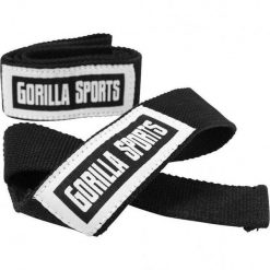 Paski do podnoszenia ciężarów Gorilla Sports 2 sztuki. Czarne paski GORILLA SPORTS, bez wzorów, sportowe. Za 29.99 zł.