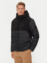 Tommy Hilfiger Kurtka zimowa MW0MW35654 Czarny Regular Fit. Czarne kurtki Tommy Hilfiger, na zimę, m, bez wzorów, z syntetyku, bez kaptura. Za 489.99 zł.
