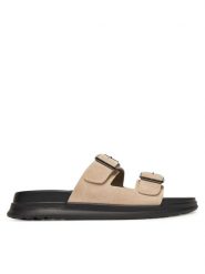 Tommy Hilfiger Klapki D Density Hilfiger Sde Sand FM0FM05413 Beżowy. Brązowe klapki Tommy Hilfiger, ze skóry. Za 279.99 zł.