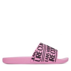 Klapki Versace Jeans Couture. Czerwone klapki Versace Jeans Couture, z jeansu. Za 329.99 zł.