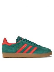 Adidas Sneakersy Gazelle IG6200 Zielony. Zielone buty sportowe casual Adidas, bez wzorów, ze skóry, bez zapięcia. Za 339.99 zł.