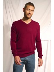 Just Cashmere Kaszmirowy sweter "Tom" w kolorze bordowym rozmiar: L. Czerwone swetry nierozpinane Just Cashmere, l, bez wzorów, z kaszmiru, bez kołnierzyka, bez ramiączek. Za 426.99 zł.