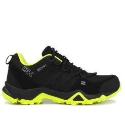 Buty męskie sportowe trekkingowe SWAT. Czarne trekkingi DK, bez wzorów, bez zapięcia. W wyprzedaży za 169.00 zł.